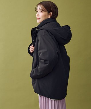 ANY 撥水フーデットダウンコート ブラック