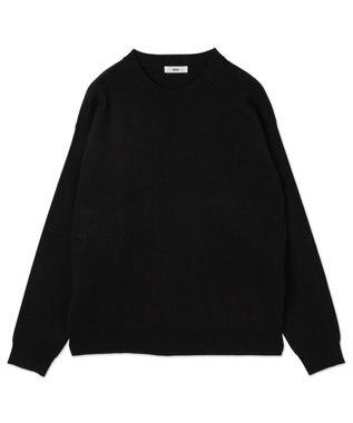 WEGO 【ユニセックス着用ITEM/MLサイズ展開】ミラノリブクルーネックプルオーバー ブラック