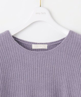 ANY SIS 【洗える】エアリーアンゴラブレンド ニット モーヴ