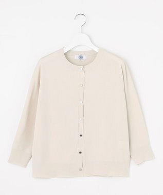 J.PRESS LADIES S 【洗える】レーヨンストレッチ カーディガン ベージュ系