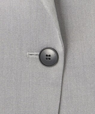 23区 S 【セットアップ対応/洗える】ストレッチシャンブレー テーラードジャケット ライトグレー系