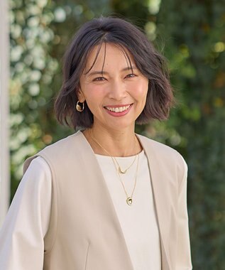 ANY モチーフレイヤード風ネックレス ゴールド系