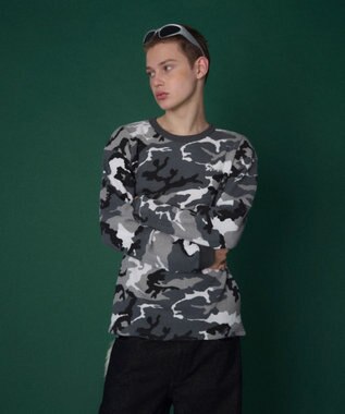 WEGO 【ユニセックス着用ITEM】ワッフルロゴT（長袖） 柄1