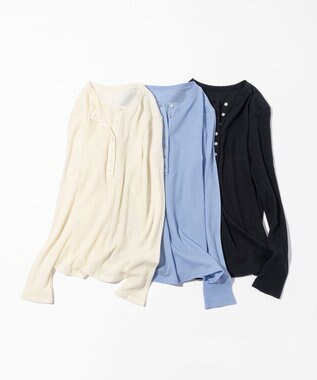 23区 L 【見上愛さん着用】シアーリブ レイヤード ロンTEE スカイブルー系