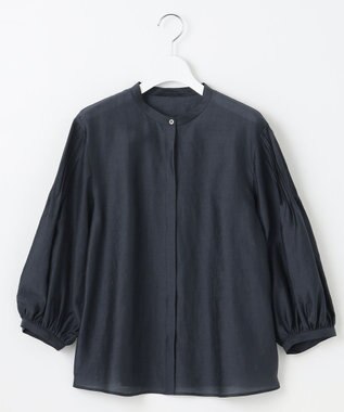 自由区 【洗える】エアーフロストタンブラー ブラウス ネイビー系