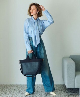 TOPKAPI 【人気色が限定復活！】【Breath TOPKAPI】RIPPLE リプル A4 トート バッグ L（ショルダー付き） ブラック