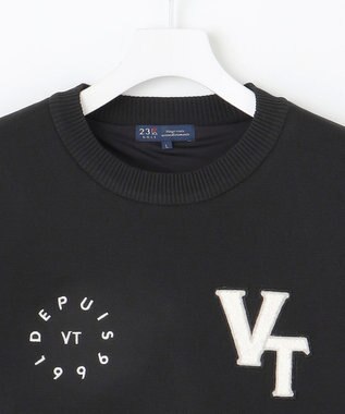 23区GOLF 【MEN】【ウォッシャブル】グラフィックダブルジャガードニット ブラック系