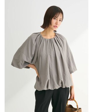 Green Parks ・ELENCARE DUE バルーンブラウス Gray