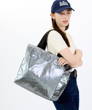 LeSportsac LG REVERSIBLE TOTE/ガンメタル/ブラックソリッド