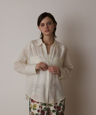 GRACE CONTINENTAL シアー2wayウエスタンシャツ キナリ