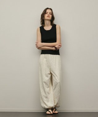 GRACE CONTINENTAL リブニットタンクトップ ブラック