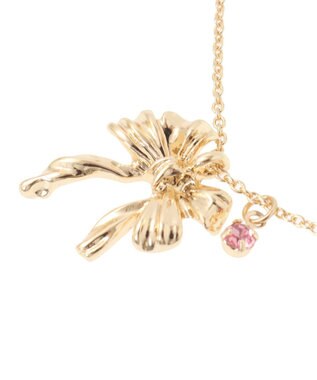 Maison de FLEUR カーリーリボンネックレス Gold