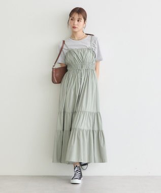 earth music&ecology ドロストシャーリングキャミワンピース