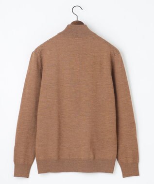 JOSEPH ABBOUD 【滑らかな肌触り/洗える】エクストラファインメリノウール ジップ ニット キャメル系
