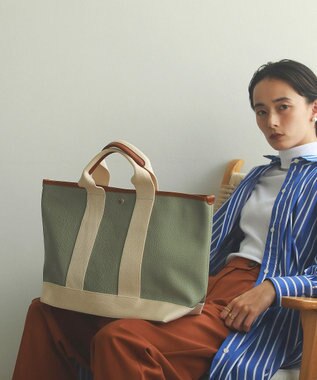 TOPKAPI 【Breath TOPKAPI】SCOTCH GRAIN スコッチグレイン ネオレザー A4トートバッグ グリーングレー