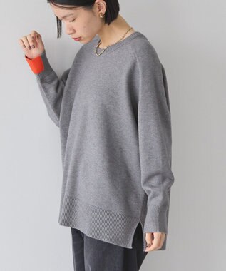 AMERICAN HOLIC バイパチラグランニットプルオーバー Gray Mixture