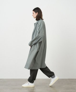 ATON TRAVEL NYLON | パッカブルコート - UNISEX GREEN