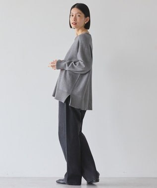 AMERICAN HOLIC バイパチラグランニットプルオーバー Gray Mixture