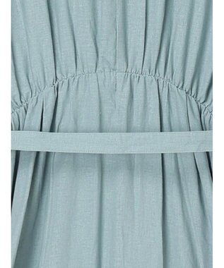 Te chichi レーヨンリネン共ベルトシャツワンピース グリーン