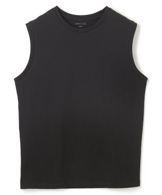 UNFILO MENS BASIC ノースリーブ カットソー ブラック