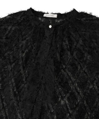 Green Parks Ｏ．フサフサ２ｗａｙボウタイブラウス Black