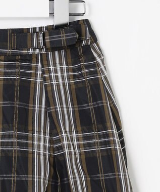 J.PRESS LADIES S ハイマルチタフタ チェック フレアスカート ブラックチェック系