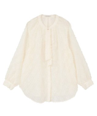 Green Parks Ｏ．フサフサ２ｗａｙボウタイブラウス Off White