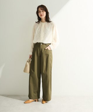 Green Parks Ｏ．フサフサ２ｗａｙボウタイブラウス Off White