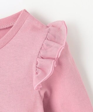 ANY KIDS 裾チュール 長袖 Tシャツ ピンク