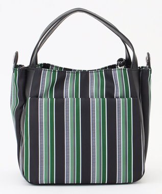 Y'SACCS マルチストライプ すっきりトート Sサイズ グリーン