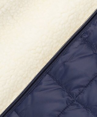 UNFILO 【120-150cm】TAION リバーシブルボア ダウンジャケット(UNISEX) ネイビー×アイボリー