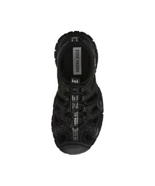 STEVE MADDEN MIDNITE ラインストーンスポーツサンダル ブラック