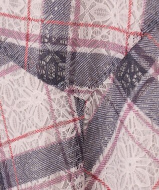 ANY SIS 【洗える】レースオンチェック スカート アイボリー系