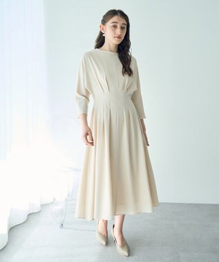 YECCA VECCA タックデザインドレス Ivory