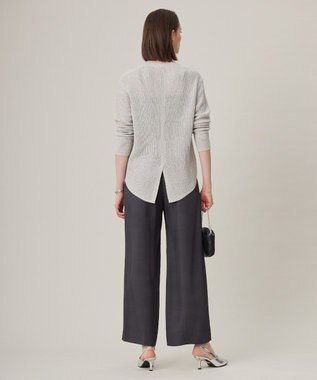 ICB L Vi/Ly/Liツイル ワイドストレートパンツ チャコール系