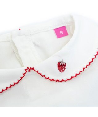 PET PARADISE ペットパラダイス スモッキング ワンピース 《いちご刺繍》 小型犬 ホワイト×レッド