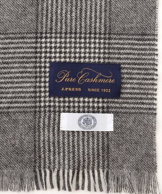 J.PRESS LADIES カシミヤ グレンチェック ストール グレー系3