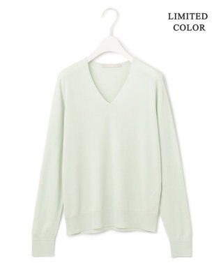 ICB 【WEB限定カラーあり】 シンセティックハイゲージ Vネックプルオーバー アイスグリーン系［WEB限定］