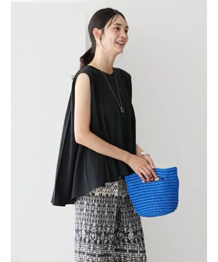 AMERICAN HOLIC 接触冷感バックフレアノースリーブプルオーバー Black