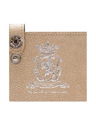 A.D.M.J. 【牛革】メタリックレザー/スリムウォレット ゴールド