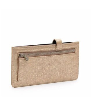 A.D.M.J. 【牛革】メタリックレザー/スリムウォレット ゴールド