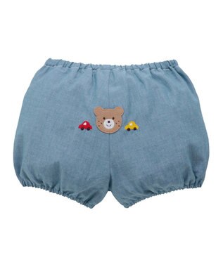 MIKI HOUSE HOT BISCUITS 【70-90cm】ダンガリー素材 ブルマ ベージュ