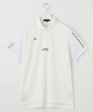 23区GOLF 【MEN】【吸水速乾】ポンチコンビ ポロシャツ ホワイト系