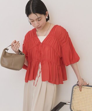 AMERICAN HOLIC フロントリボンブラウス Red