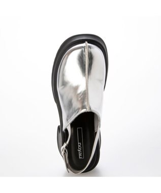 MODE ET JACOMO <noyau>センターライン厚底サボサンダル シルバー