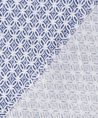 JOSEPH ABBOUD 【キングサイズ・オーガニックコットン・日本素材】ジオメトリックパターンプリントシャツ　26SSモデル ネイビー系5