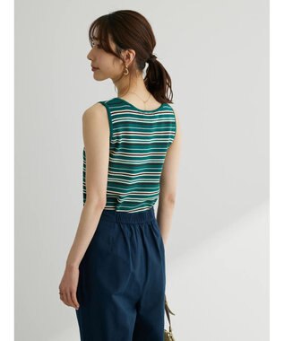 Green Parks スクエアネックニットタンクトップ Charcoal Gray