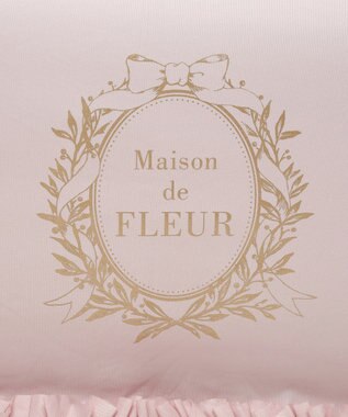 Maison de FLEUR 《晴雨兼用》遮光&UV CUT フリル折りたたみ傘 Pink