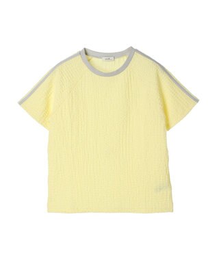 earth music&ecology ラインジャガードプルオーバー Yellow