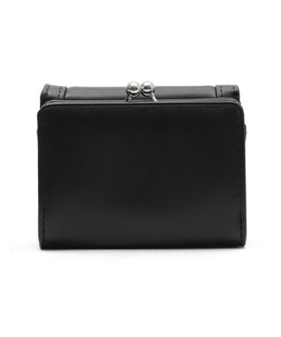 WEGO フラワーガマ口ウォレット ブラック